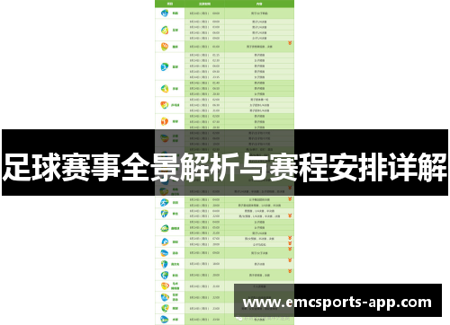 足球赛事全景解析与赛程安排详解